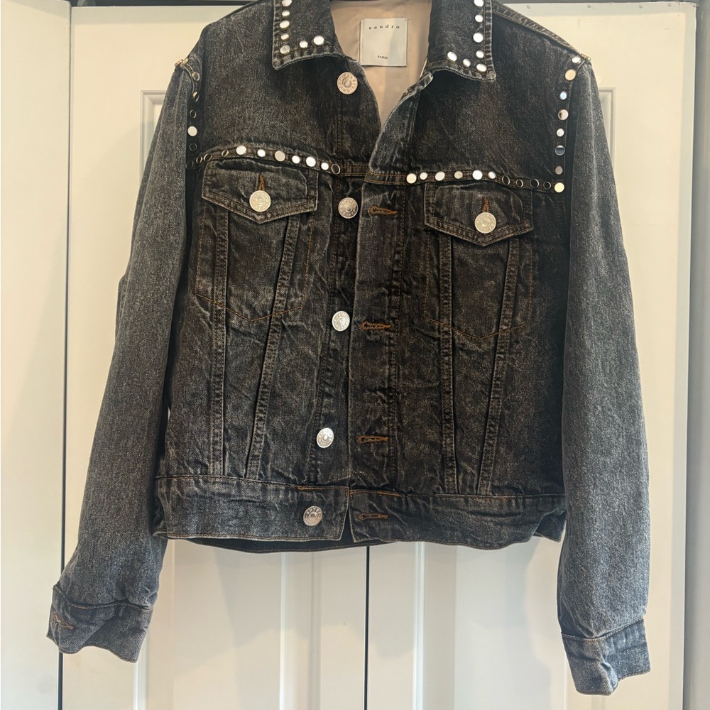 Sandro Black Denim Jacket